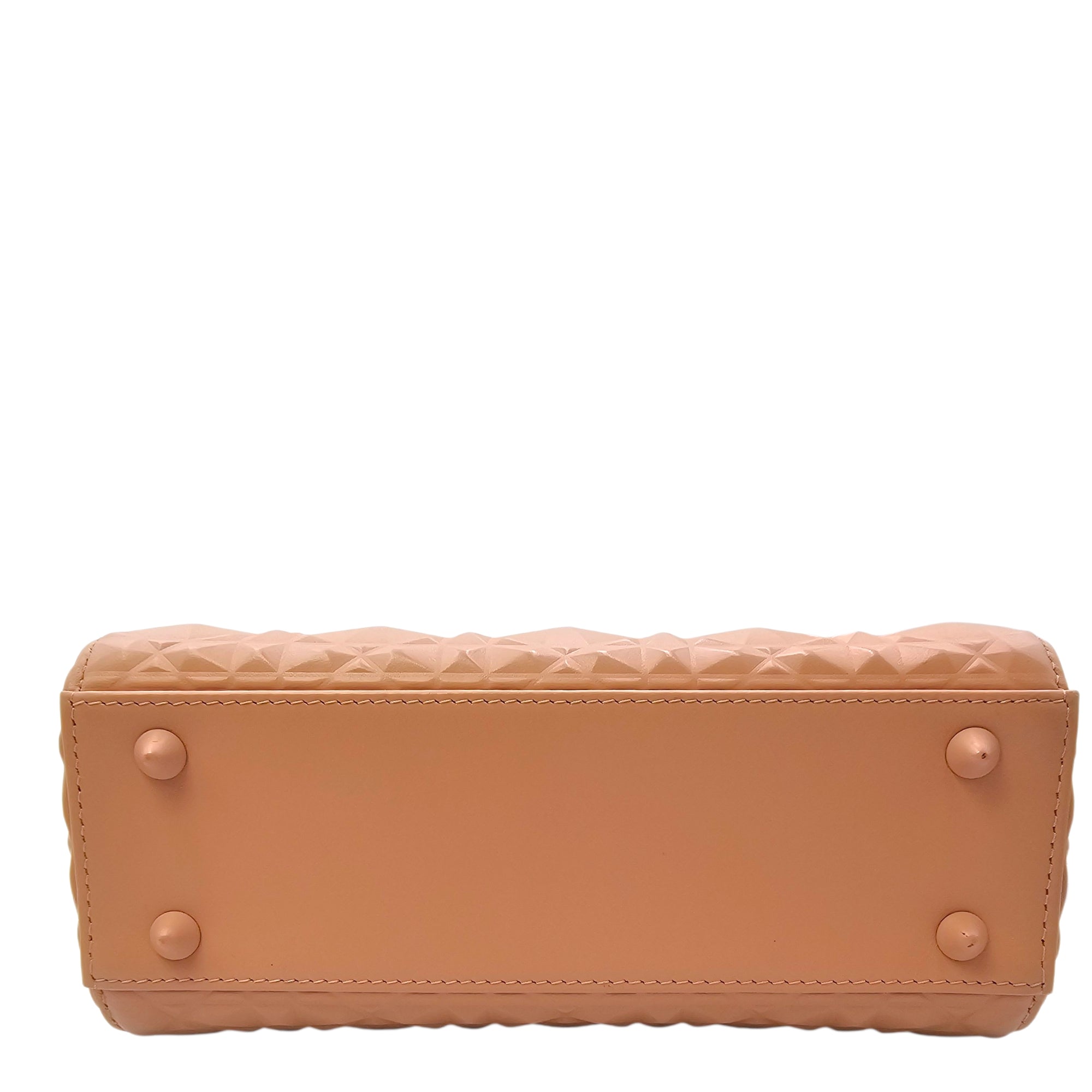 Small Lady Dior MyABC  with Diamond Cannage Motif 20 Pink Top Handle Bag in Calfskin