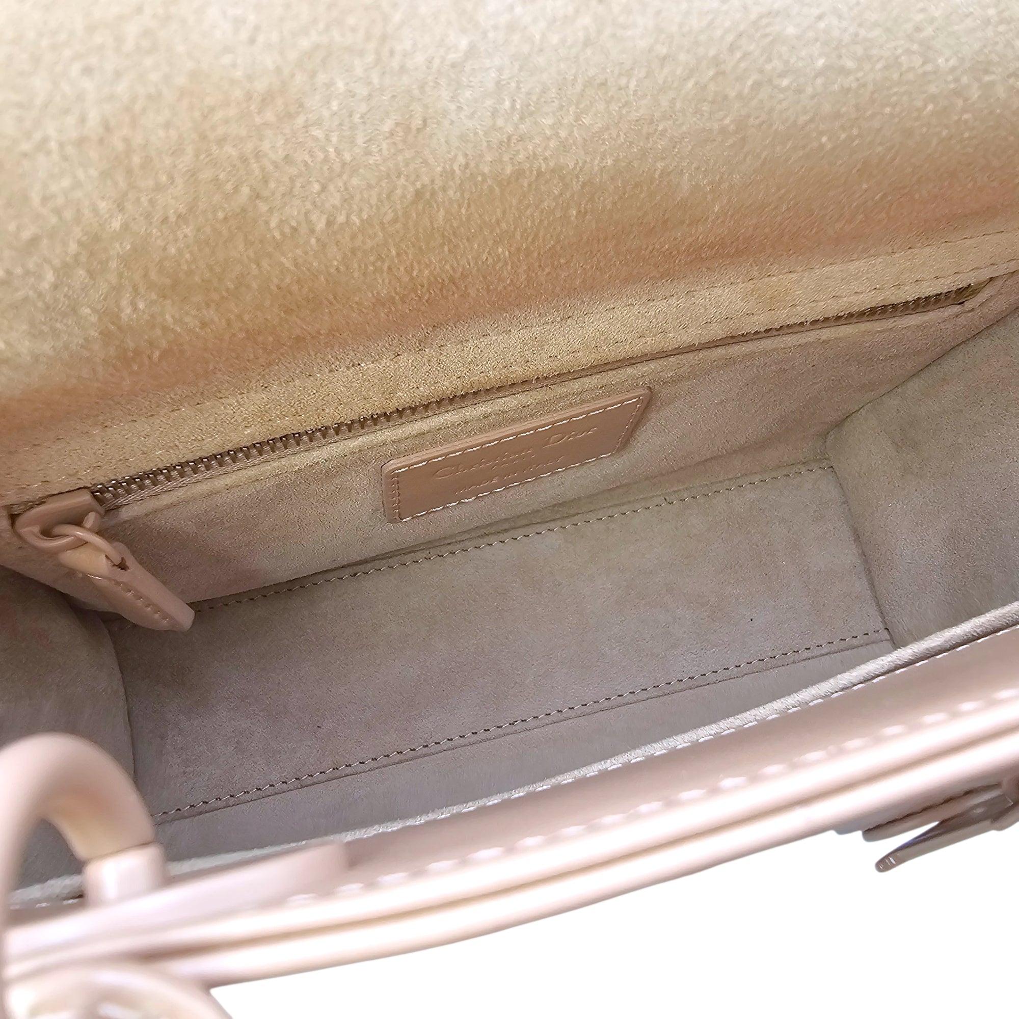 Small Lady Dior MyABC  with Diamond Cannage Motif 20 Pink Top Handle Bag in Calfskin
