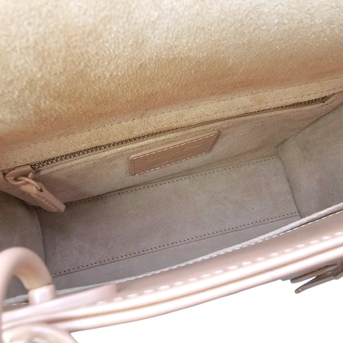 Small Lady Dior MyABC  with Diamond Cannage Motif 20 Pink Top Handle Bag in Calfskin