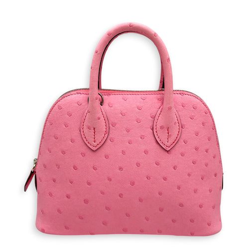 Bolide 1923 Mini Rose Bubblegum in Ostrich Palladium hardware