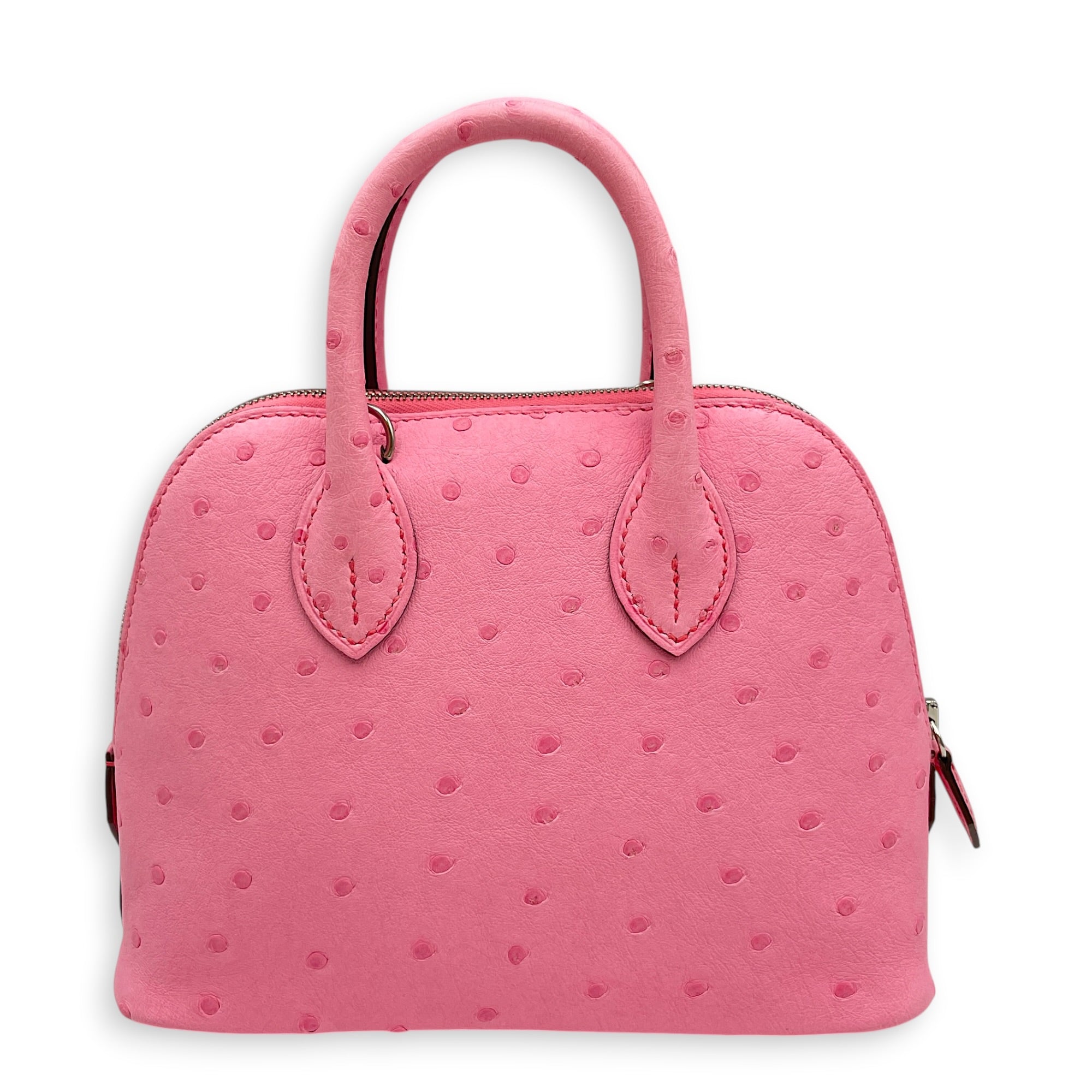 Bolide 1923 Mini Rose Bubblegum in Ostrich Palladium hardware