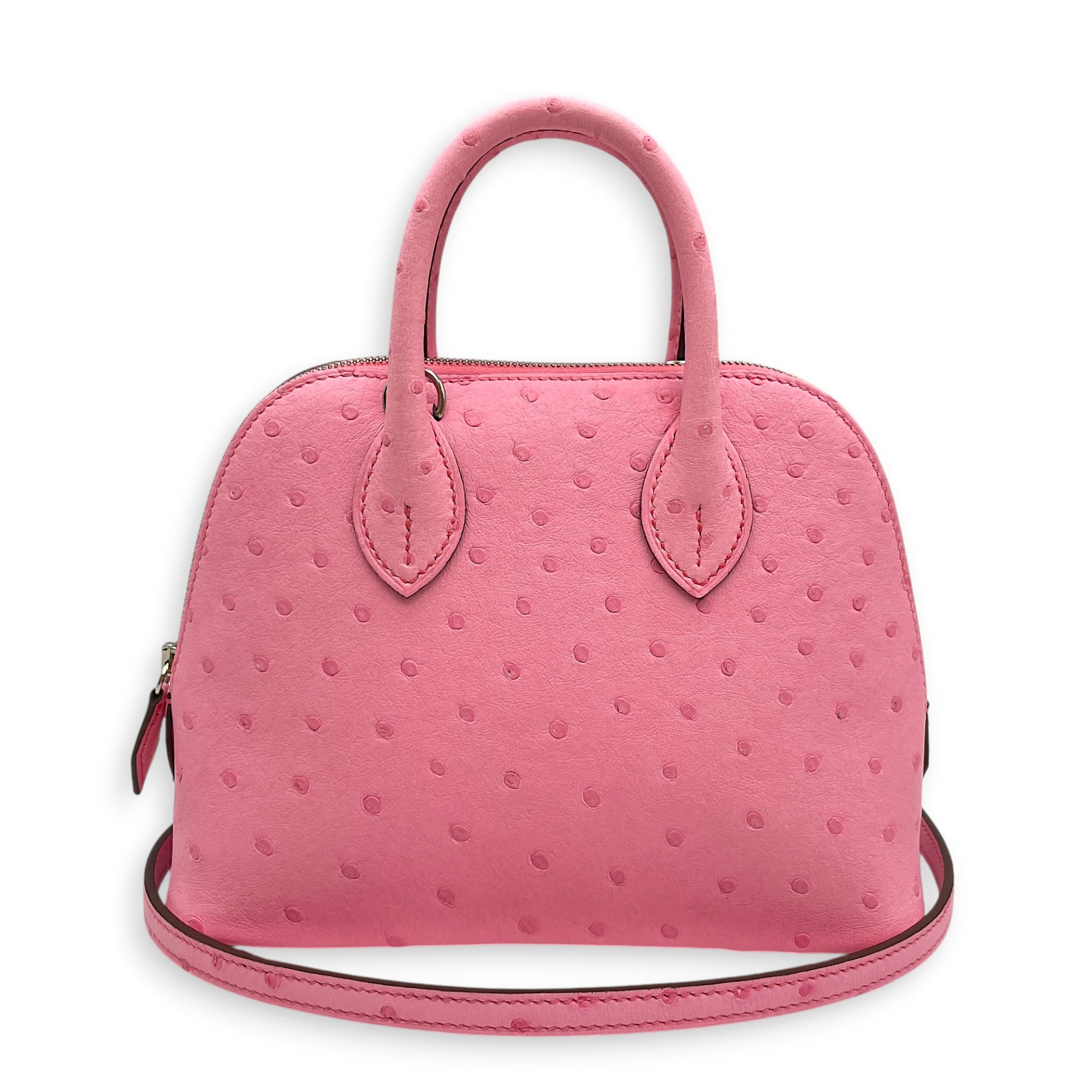 Bolide 1923 Mini Rose Bubblegum in Ostrich Palladium hardware