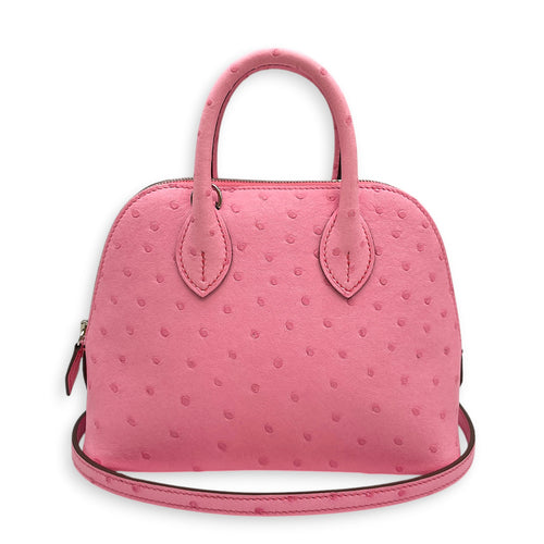 Bolide 1923 Mini Rose Bubblegum in Ostrich Palladium hardware