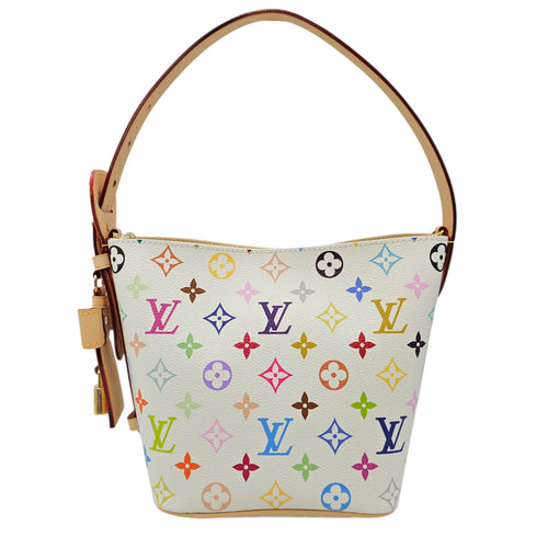 LV x TM Multicolour All In BB White Shoulder Bag in Canvas Gold hardware