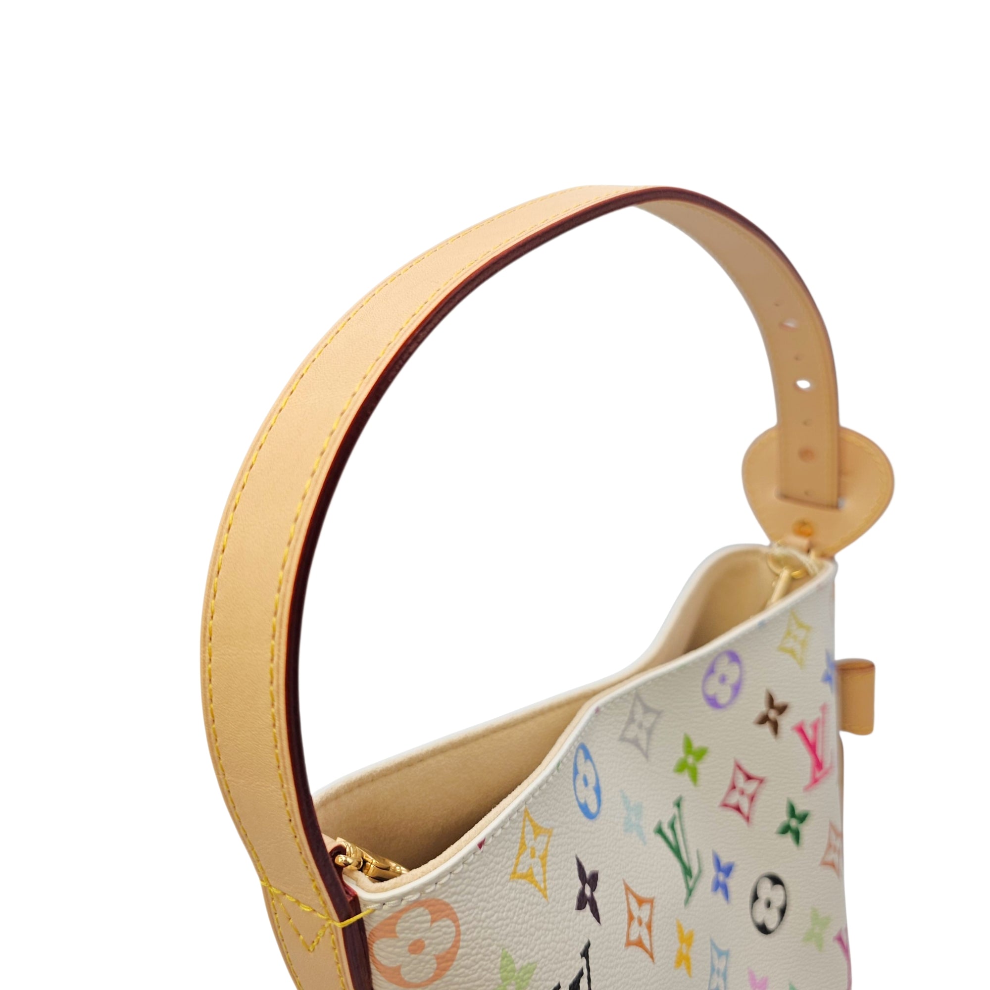 LV x TM Multicolour All In BB White Shoulder Bag in Canvas Gold hardware