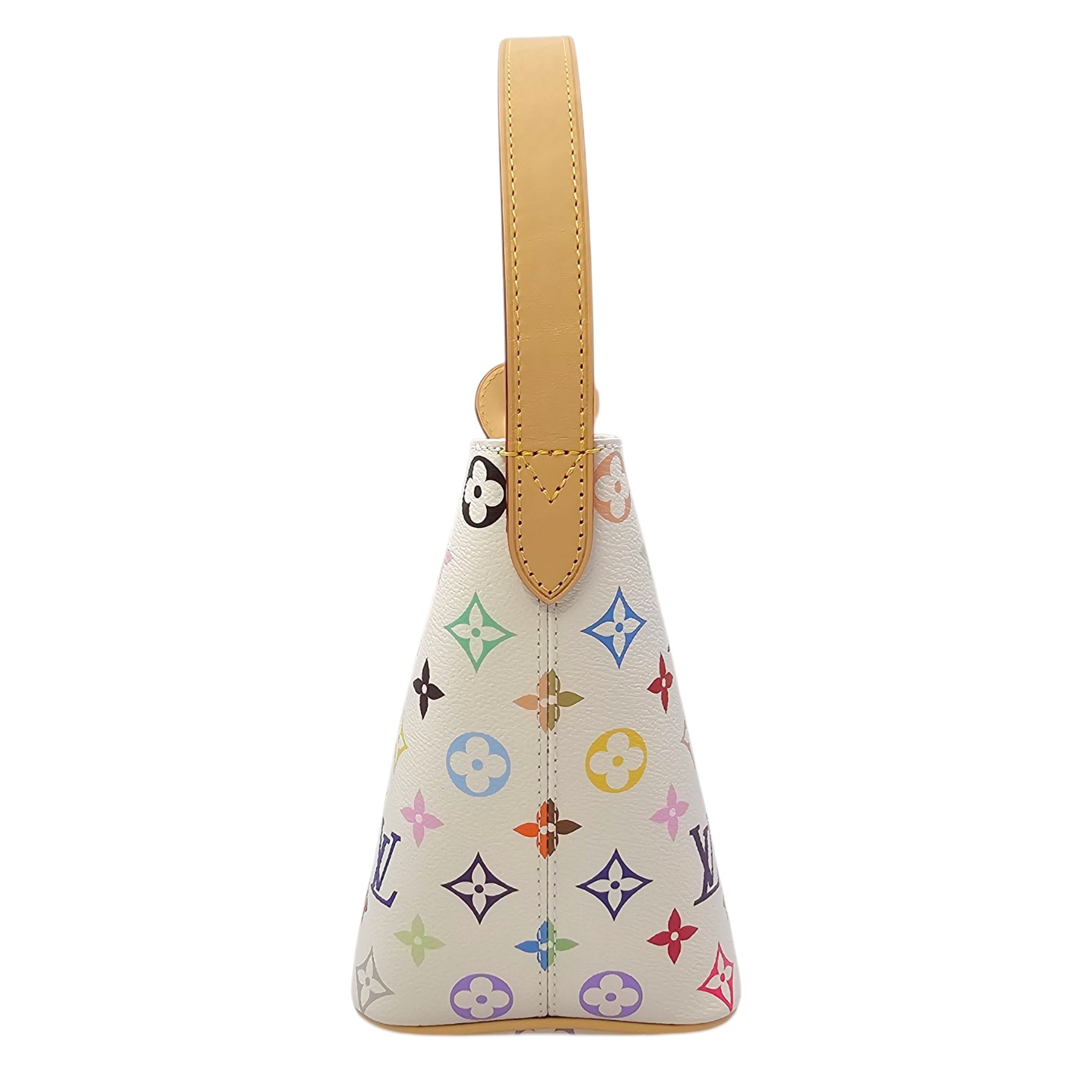 LV x TM Multicolour All In BB White Shoulder Bag in Canvas Gold hardware