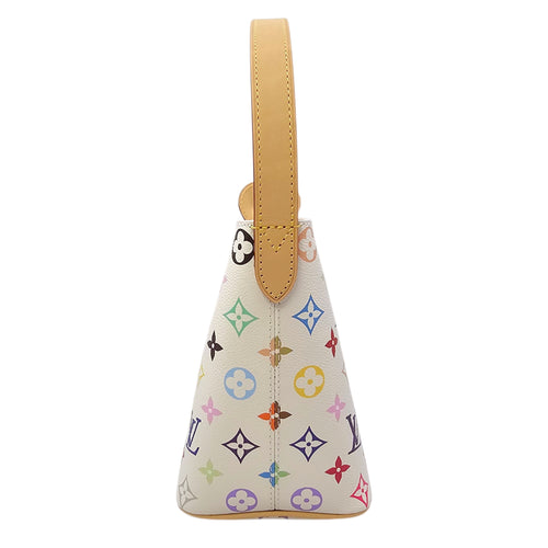 LV x TM Multicolour All In BB White Shoulder Bag in Canvas Gold hardware
