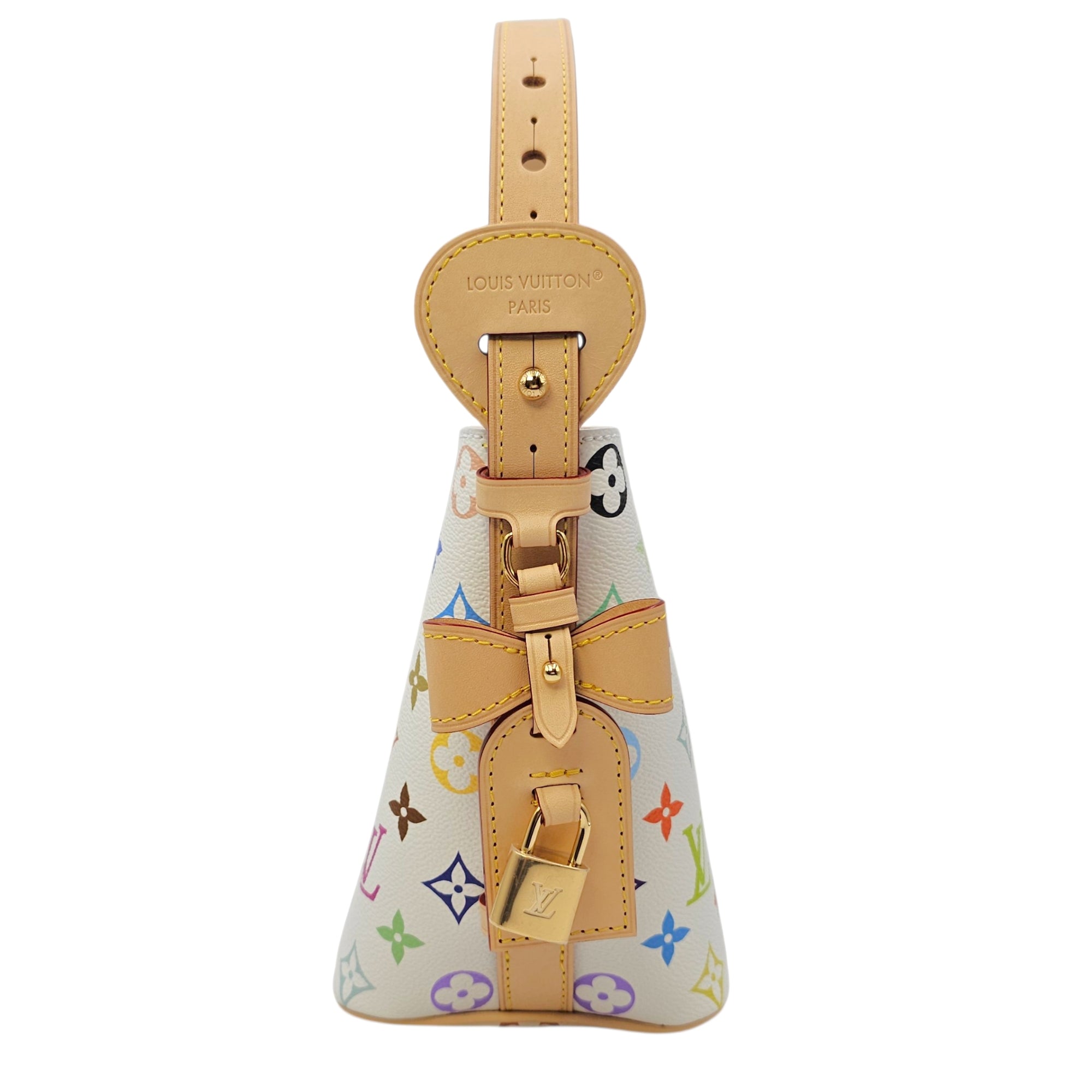 LV x TM Multicolour All In BB White Shoulder Bag in Canvas Gold hardware