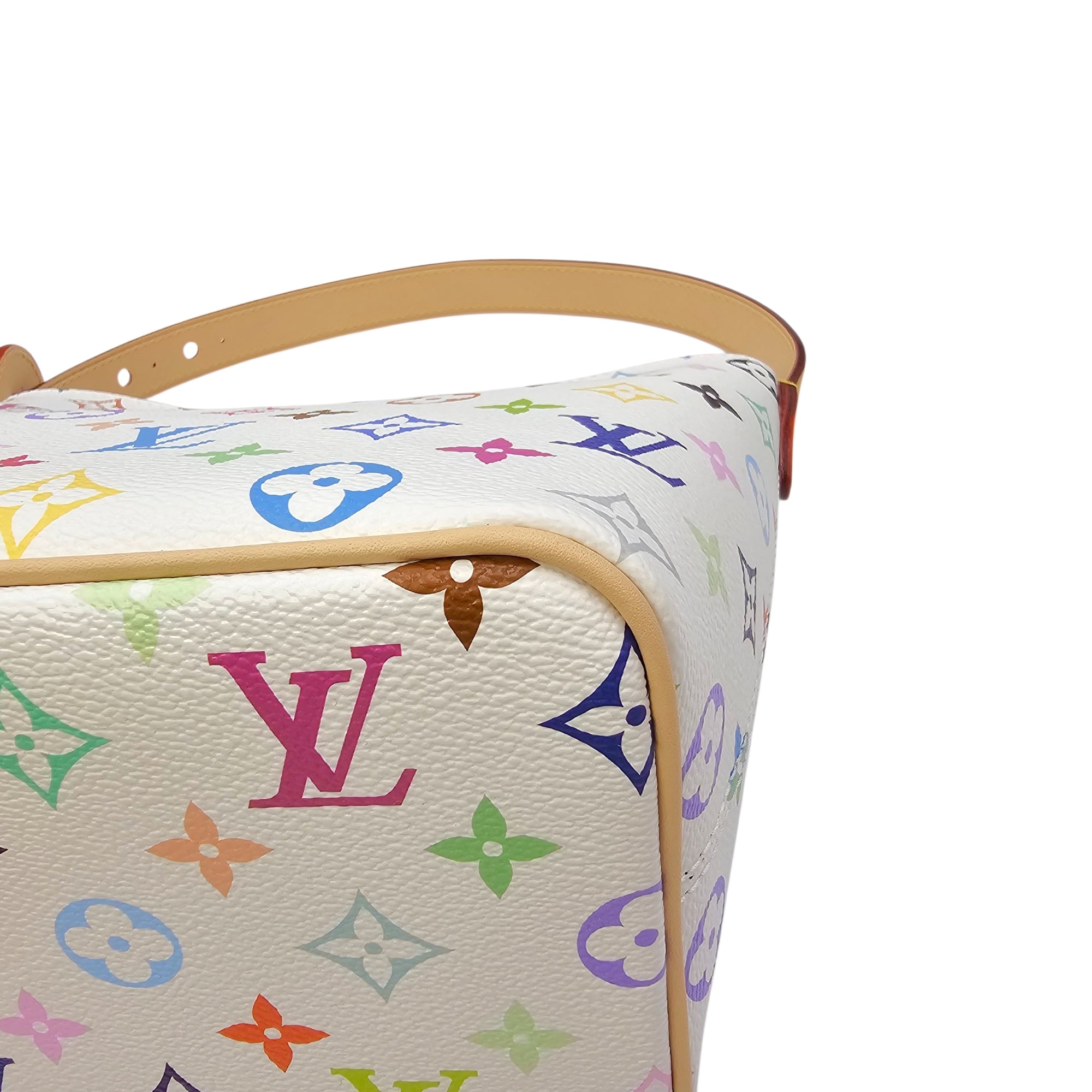 LV x TM Multicolour All In BB White Shoulder Bag in Canvas Gold hardware