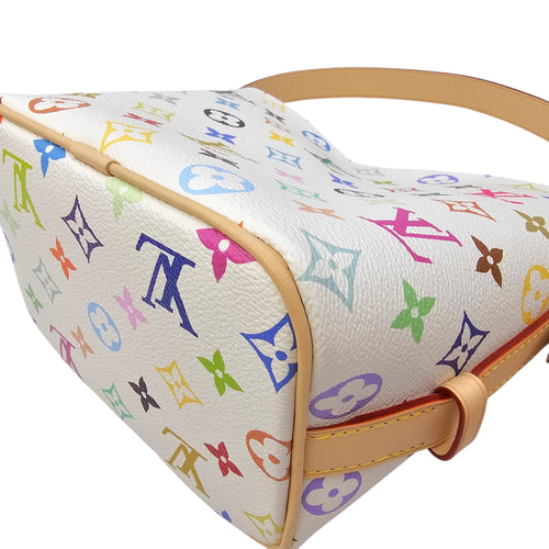 LV x TM Multicolour All In BB White Shoulder Bag in Canvas Gold hardware