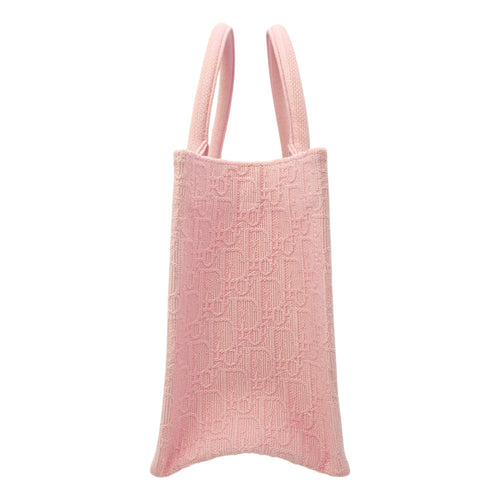 Spring/Summer 2026 Dioramour Embroidered Book Tote Pink Top Handle Bag in Canvas Silver hardware CL2604-20893 3