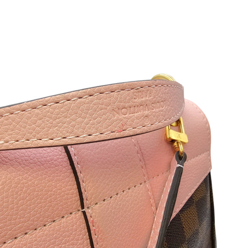 Damier Ebene Clapton Powder Pink Backpack in Damier Ebene Gold hardware CL2604-20894 15