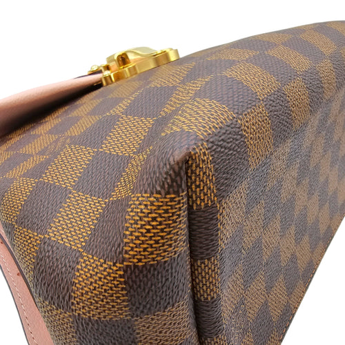 Damier Ebene Clapton Powder Pink Backpack in Damier Ebene Gold hardware CL2604-20894 9