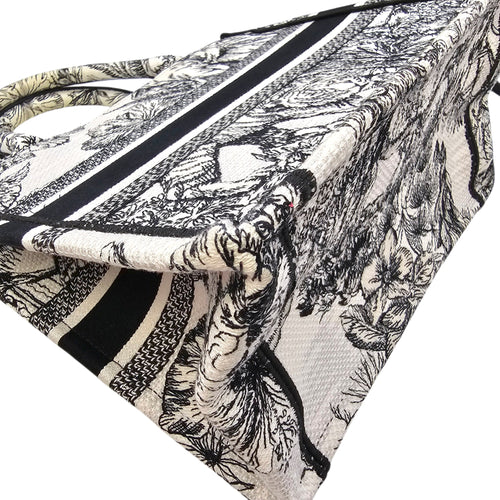 Book Tote Small Black Top Handle Bag in Canvas CL2604-20895 11