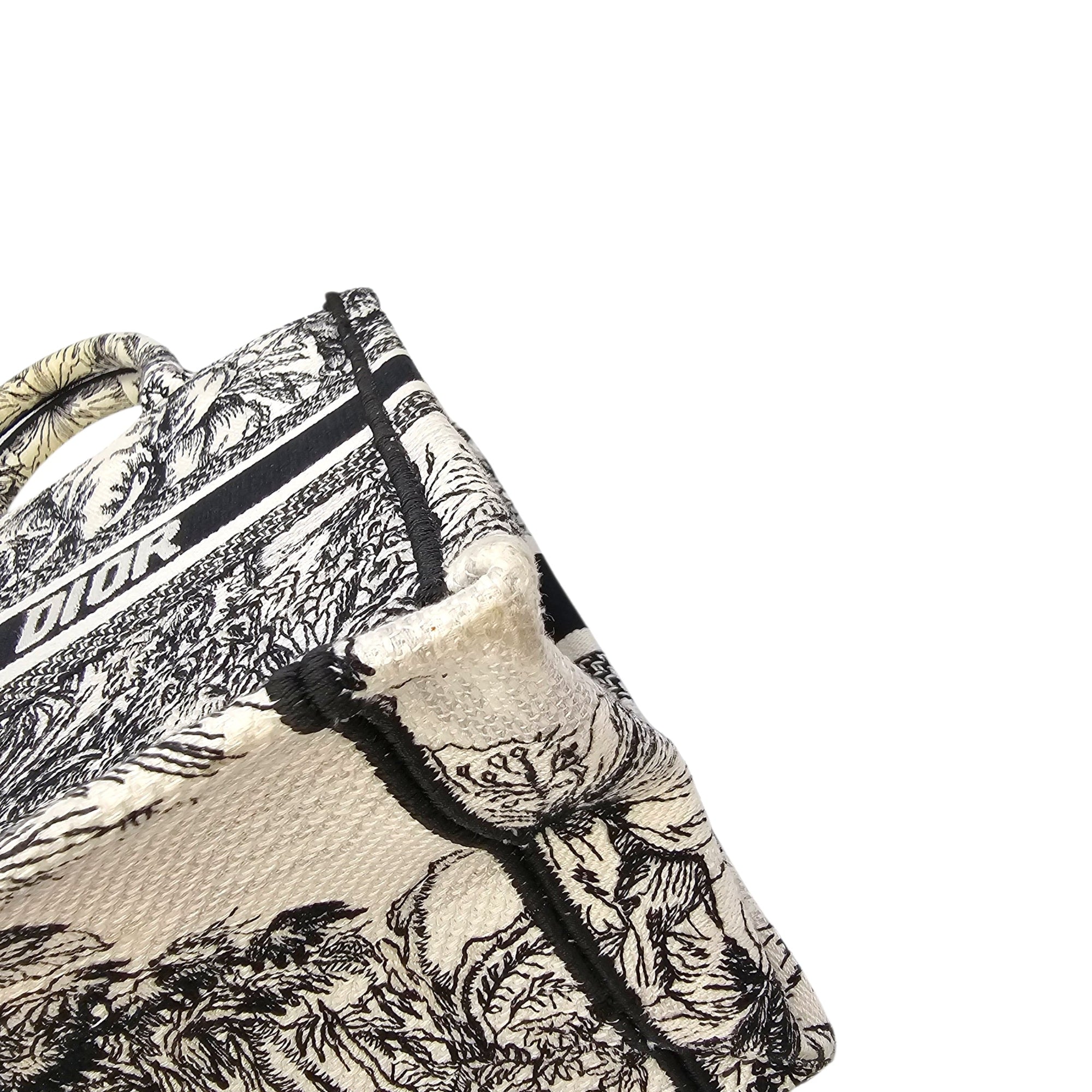 Book Tote Small Black Top Handle Bag in Canvas CL2604-20895 8
