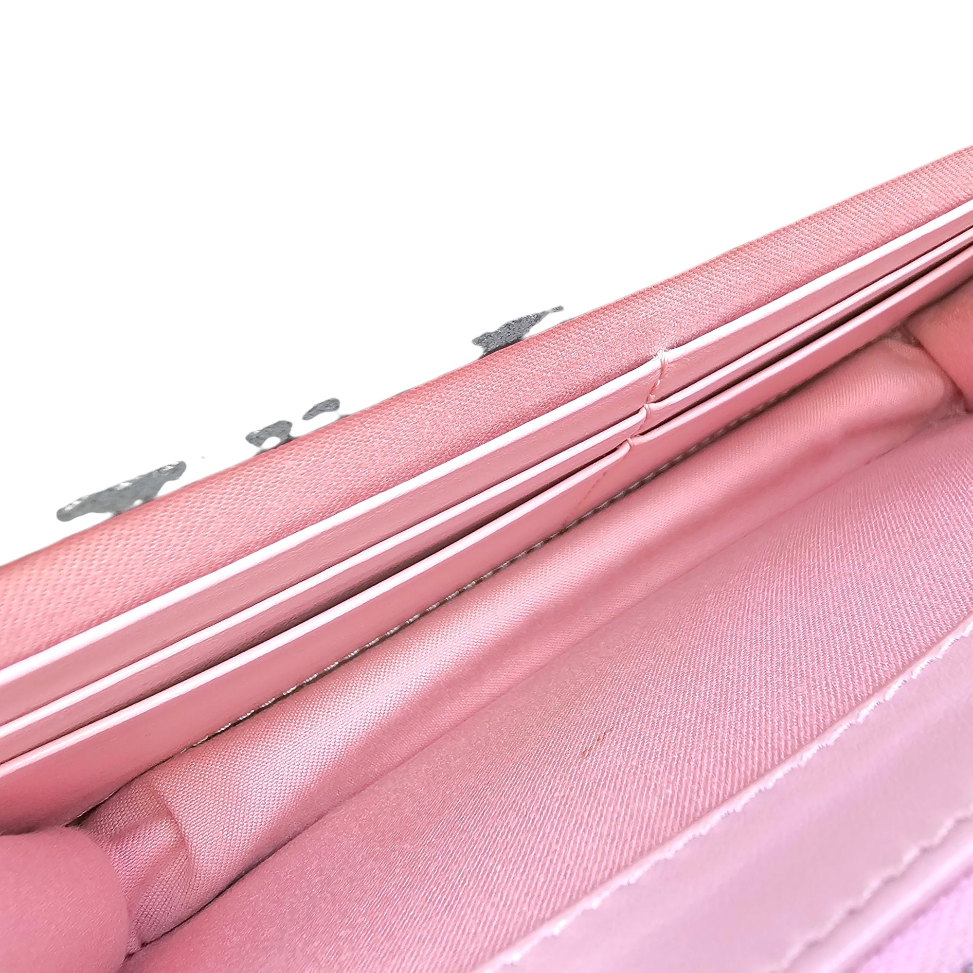 Monster WOC Pink Crossbody Bag in Calfskin Silver hardware CL2604-20897 6