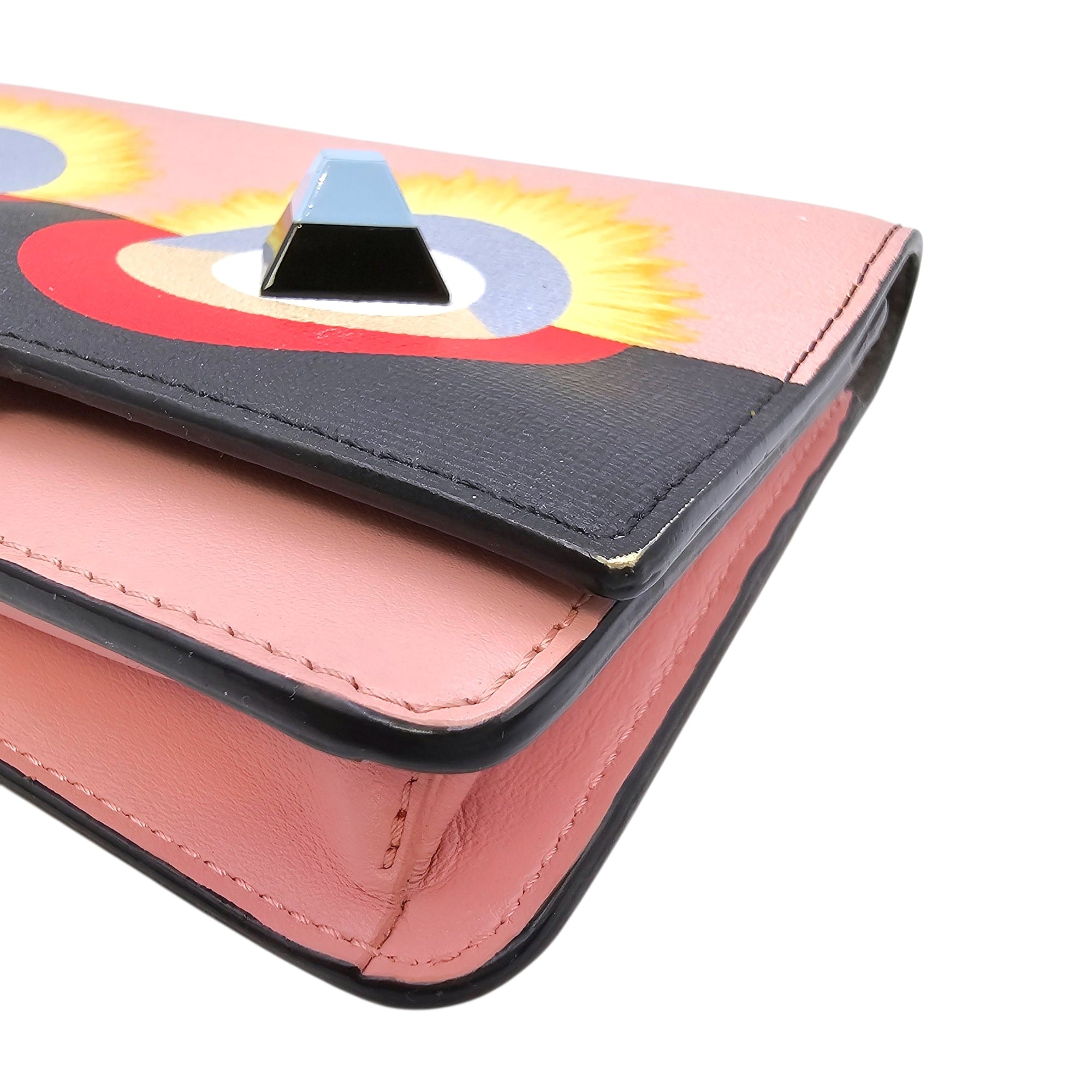 Monster WOC Pink Crossbody Bag in Calfskin Silver hardware CL2604-20897 7