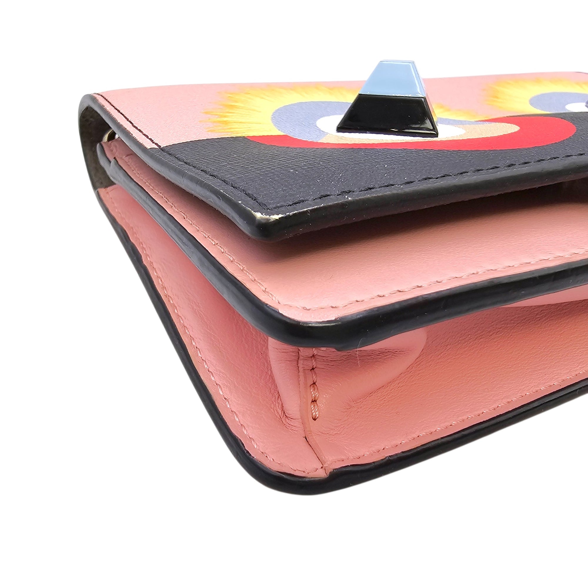 Monster WOC Pink Crossbody Bag in Calfskin Silver hardware CL2604-20897 10