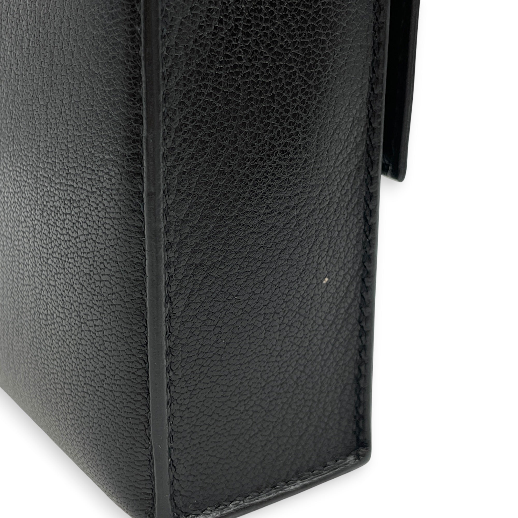 Verrou Chaine Mini Black in Chevre Chamkila Permabrass hardware CL2604-20898 11