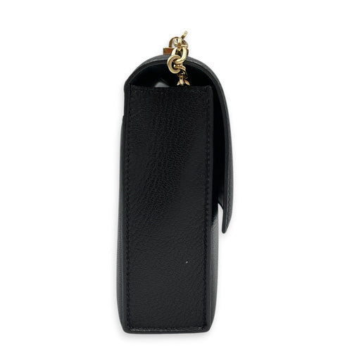 Verrou Chaine Mini Black in Chevre Chamkila Permabrass hardware CL2604-20898 3