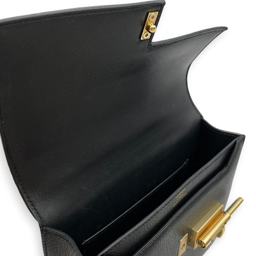 Verrou Chaine Mini Black in Chevre Chamkila Permabrass hardware CL2604-20898 7