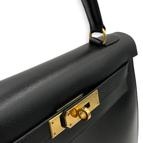 Sellier Kelly 28 Black in Box Gold hardware CL2604-20901 11
