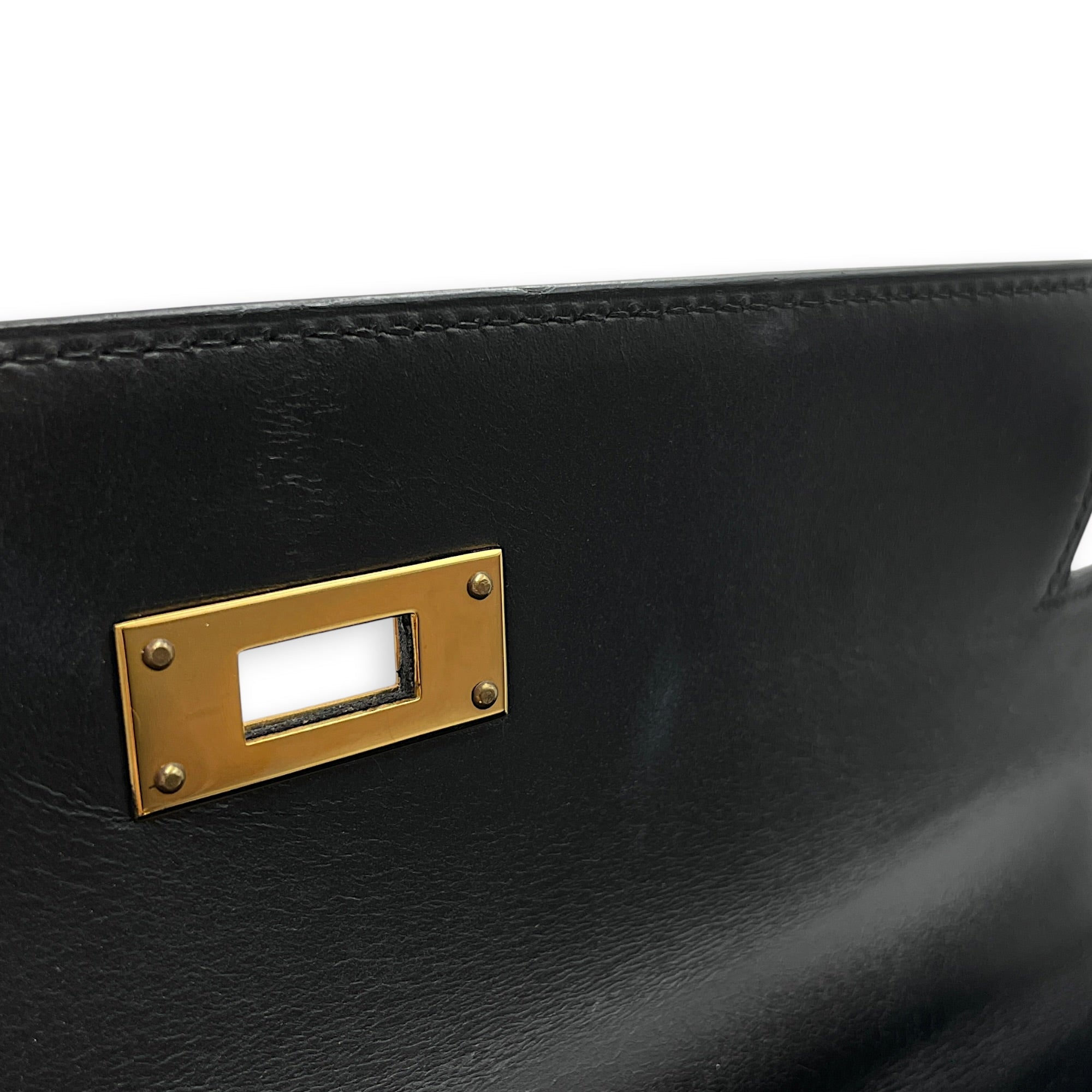 Sellier Kelly 28 Black in Box Gold hardware CL2604-20901 12