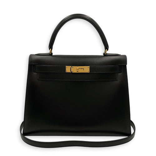 Sellier Kelly 28 Black in Box Gold hardware CL2604-20901 17