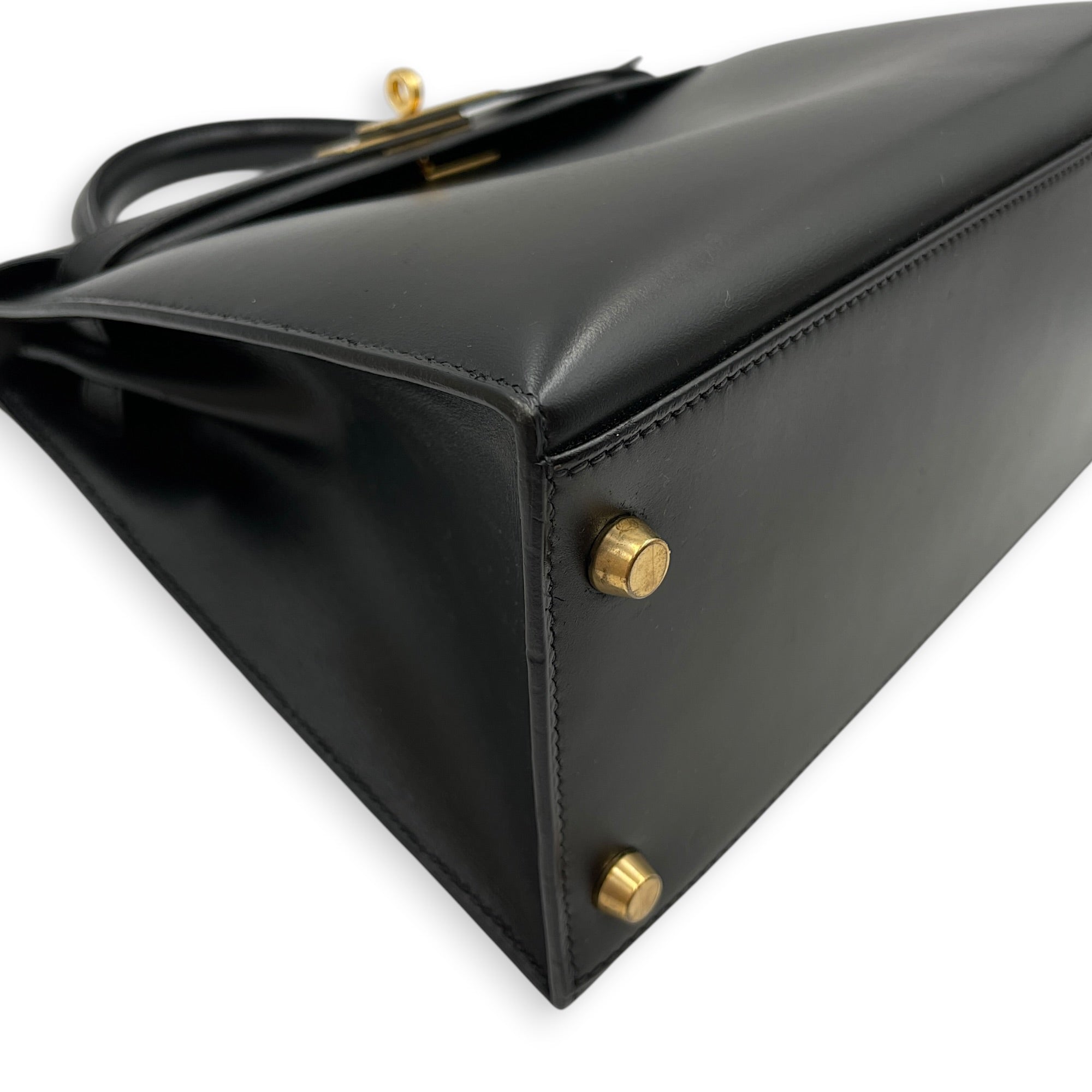 Sellier Kelly 28 Black in Box Gold hardware CL2604-20901 7