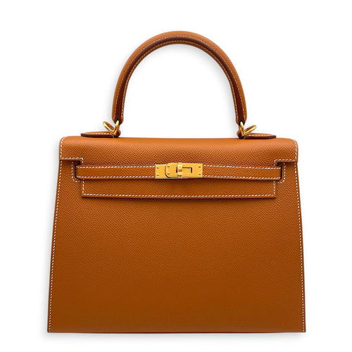 Sellier Kelly 25 Gold in Epsom Gold hardware CL2604-20902 1