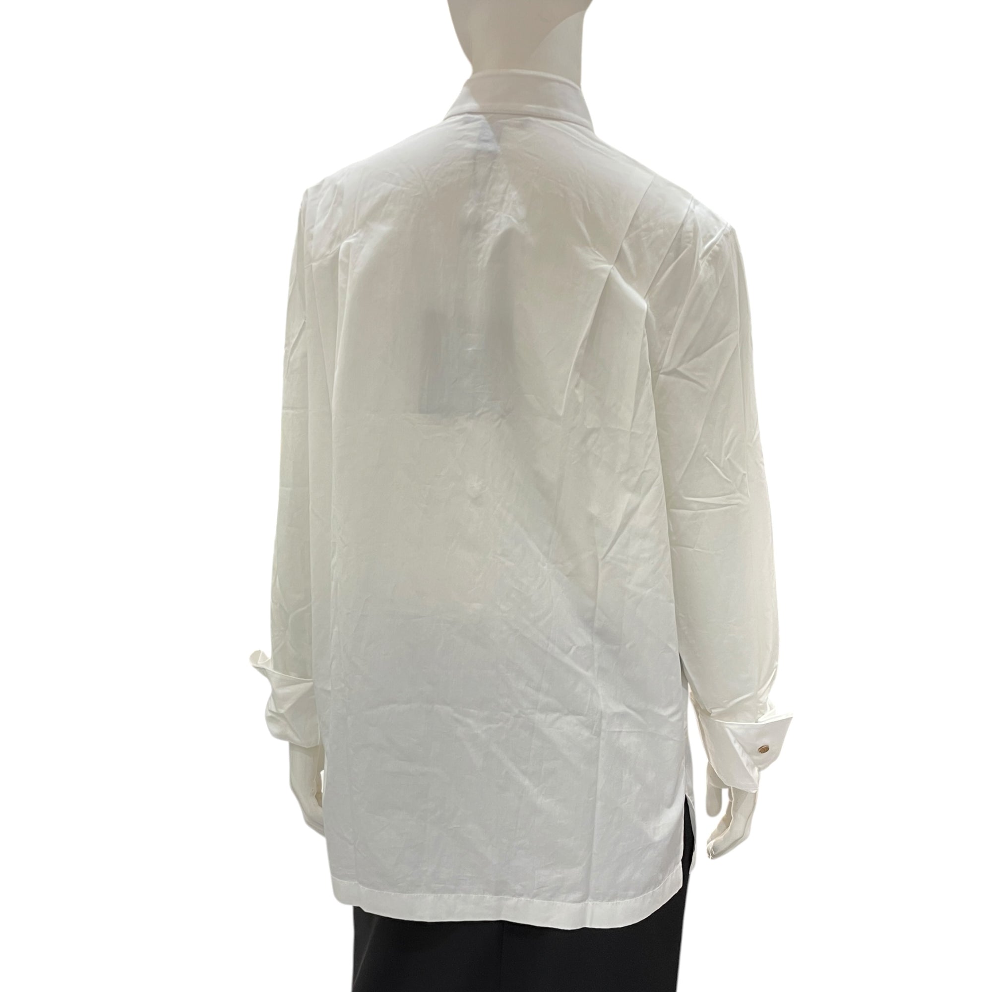 Long sleeved Shirt Size 36 White Ready-To-Wear in Cotton Gold hardware