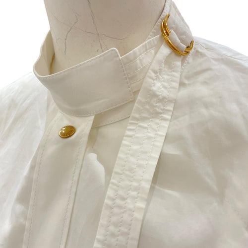 Long sleeved Shirt Size 36 White Ready-To-Wear in Cotton Gold hardware