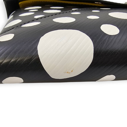 LV x YK Pochette set with Polka Dot Motif Yellow Clutch in Epi Leather Silver hardware