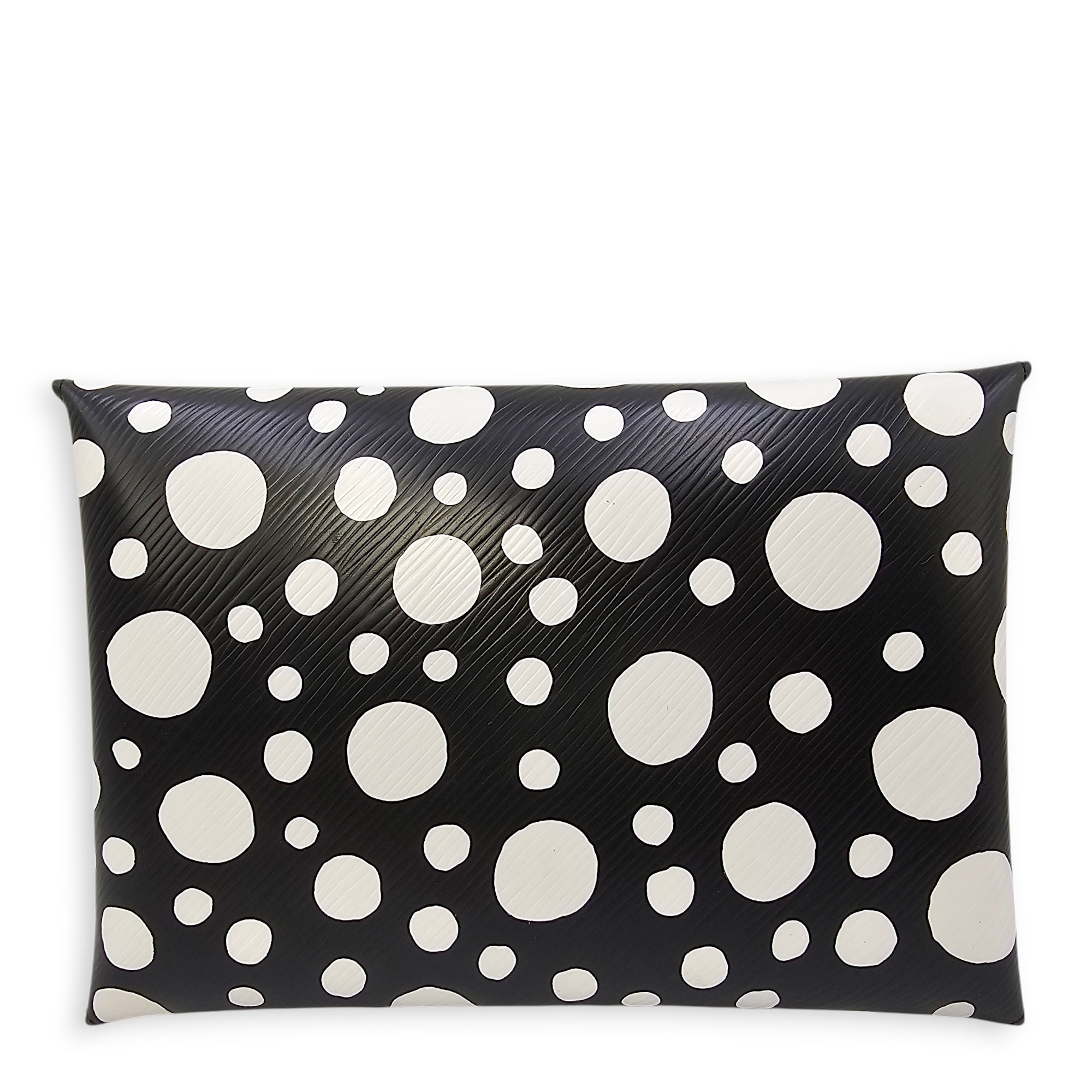 LV x YK Pochette set with Polka Dot Motif Yellow Clutch in Epi Leather Silver hardware