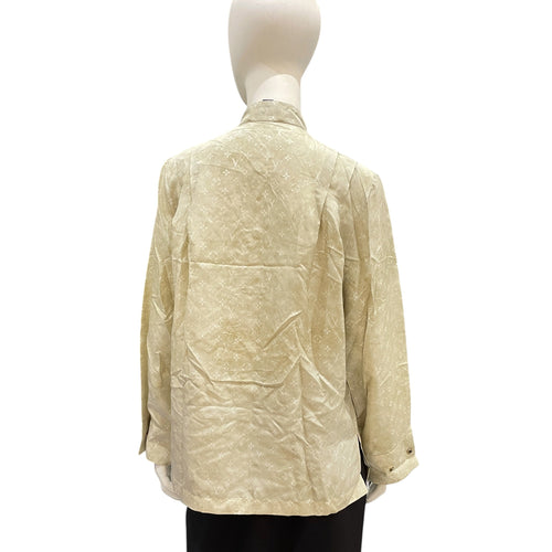 LV Monogram Shirt 34 Vanilla Ready-To-Wear in Silk Gold hardware CL2604-20914 2
