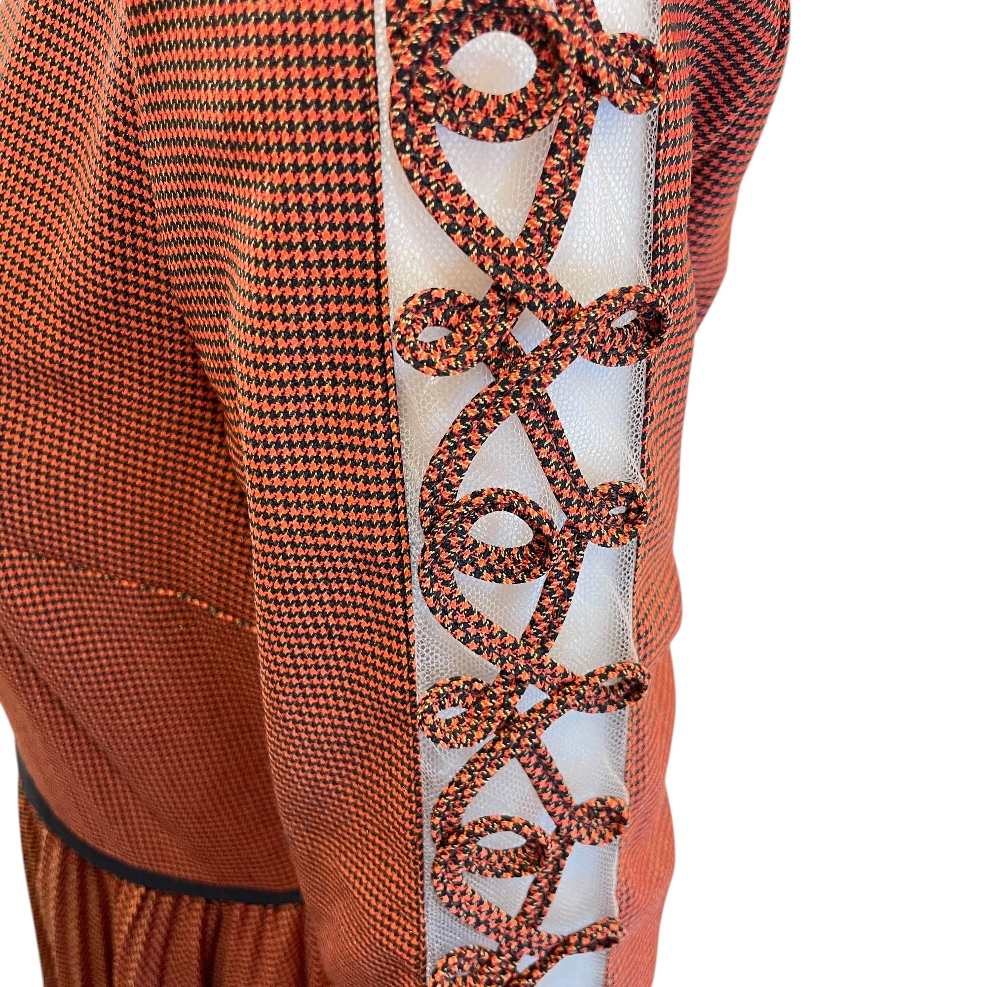 Pleated Dress 38 Rust Ready-To-Wear in Wool CL2604-20922 4