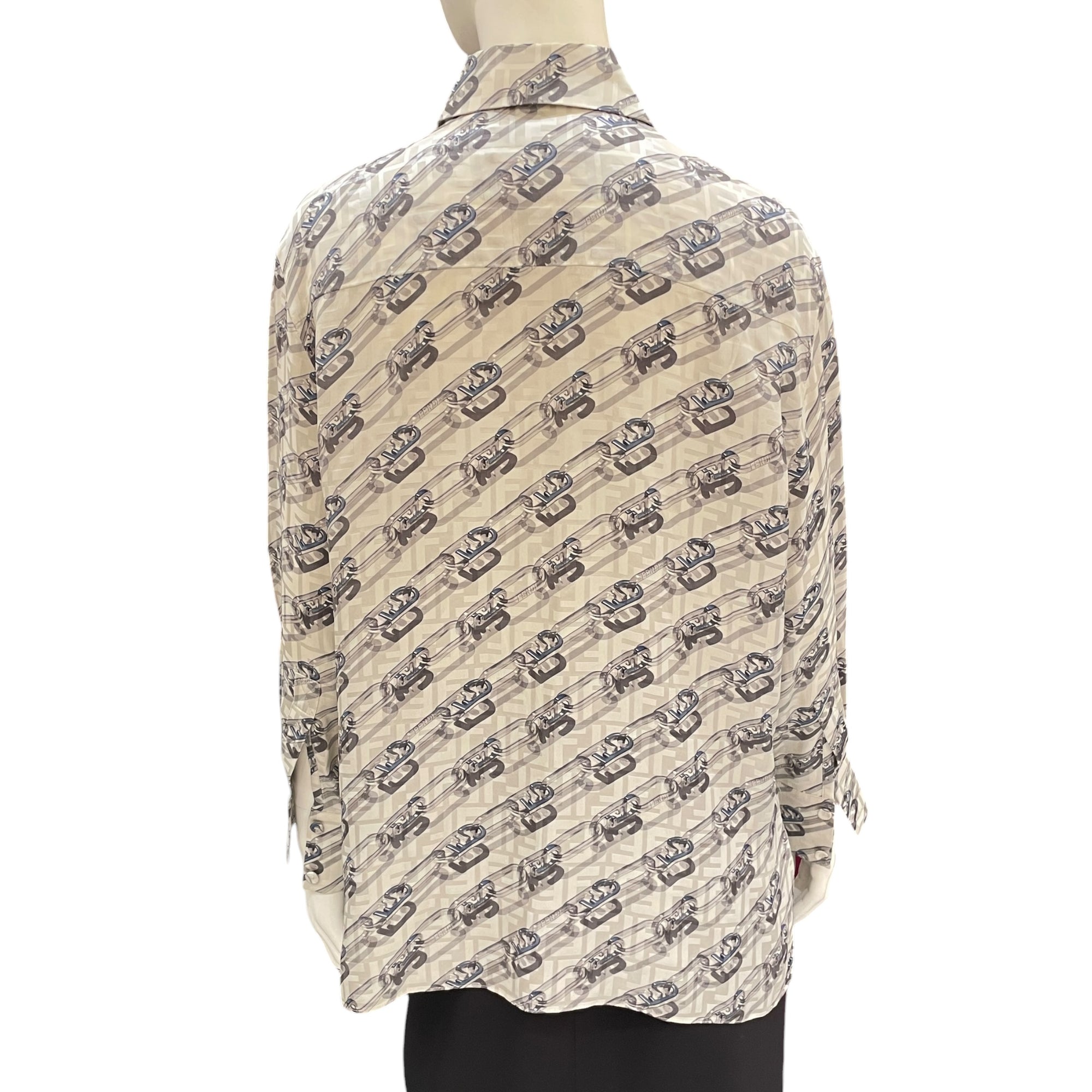 Twill Long sleeved Shirt 36 Grey Ready-To-Wear in Silk
