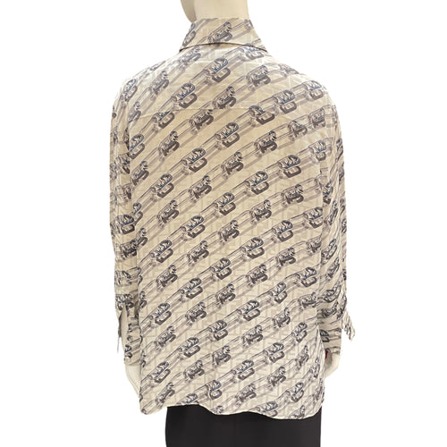 Twill Long sleeved Shirt 36 Grey Ready-To-Wear in Silk
