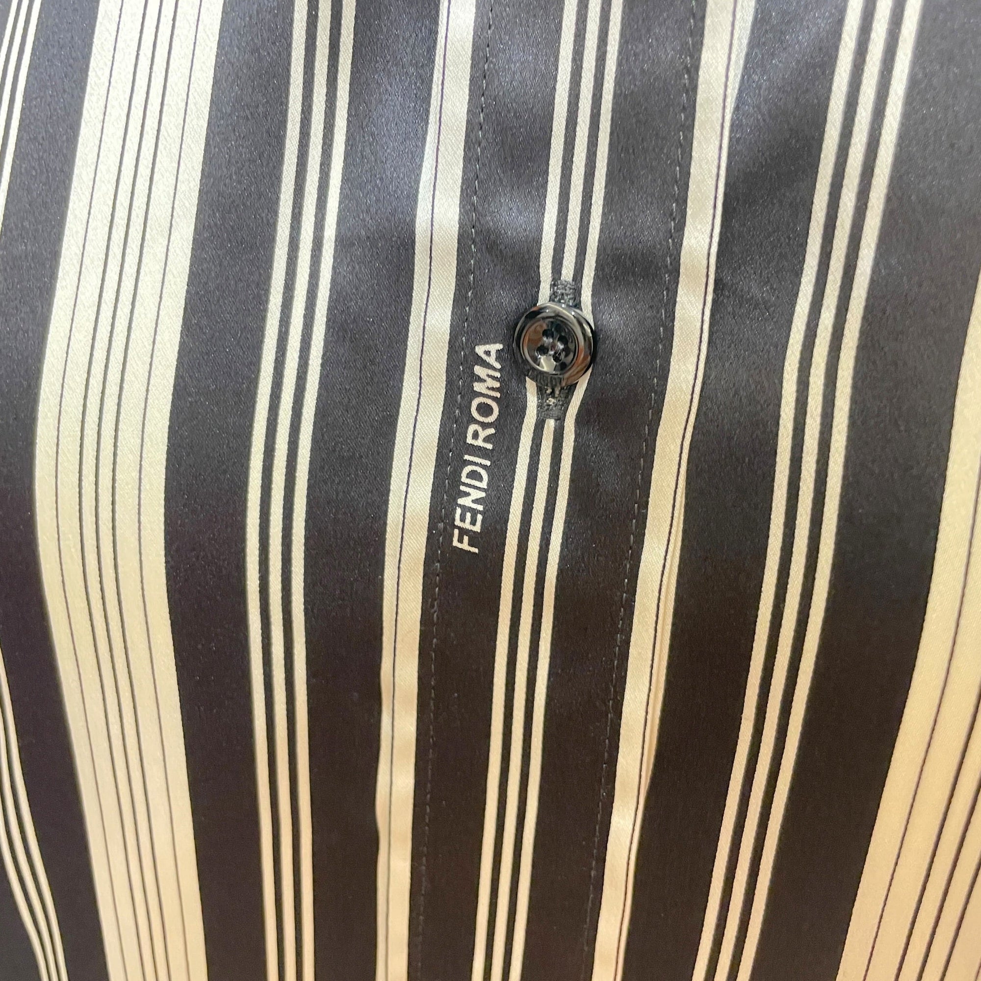 Striped Silk Shirt 38 Black/White  Ready-To-Wear CL2604-20939 4