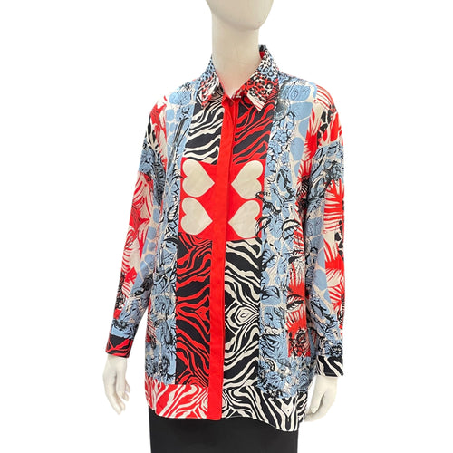 Jungle Love Silk Shirt 38 Red Ready-To-Wear CL2604-20943 1