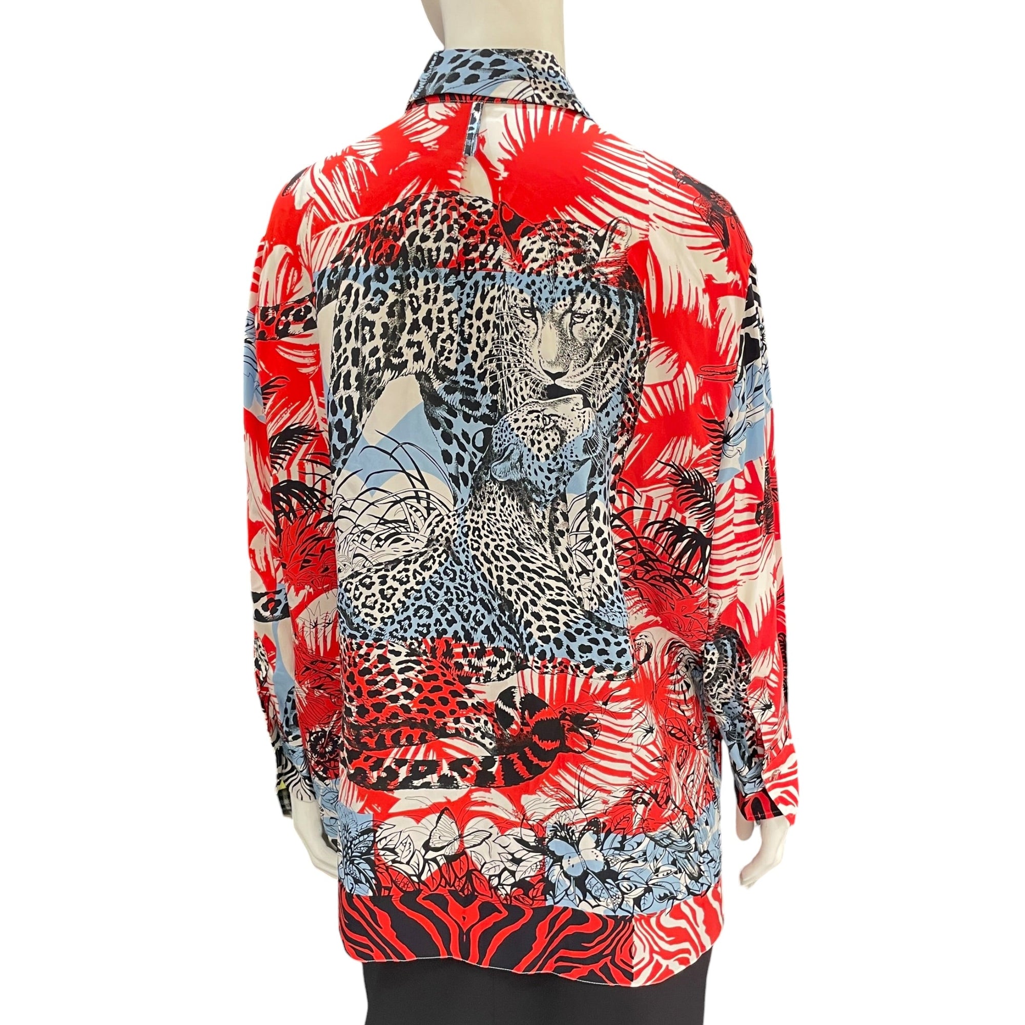Jungle Love Silk Shirt 38 Red Ready-To-Wear CL2604-20943 2