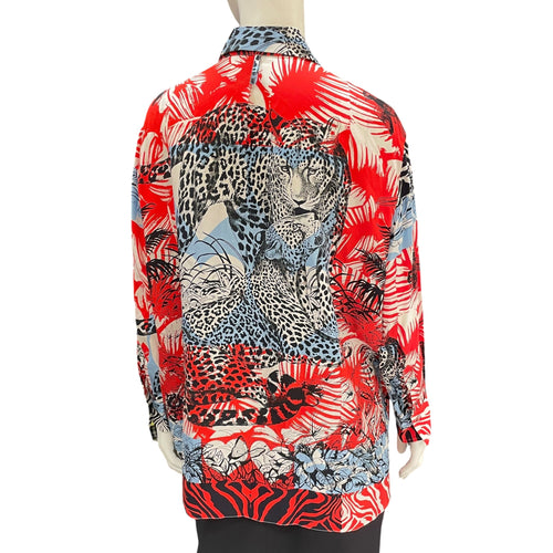 Jungle Love Silk Shirt 38 Red Ready-To-Wear CL2604-20943 2