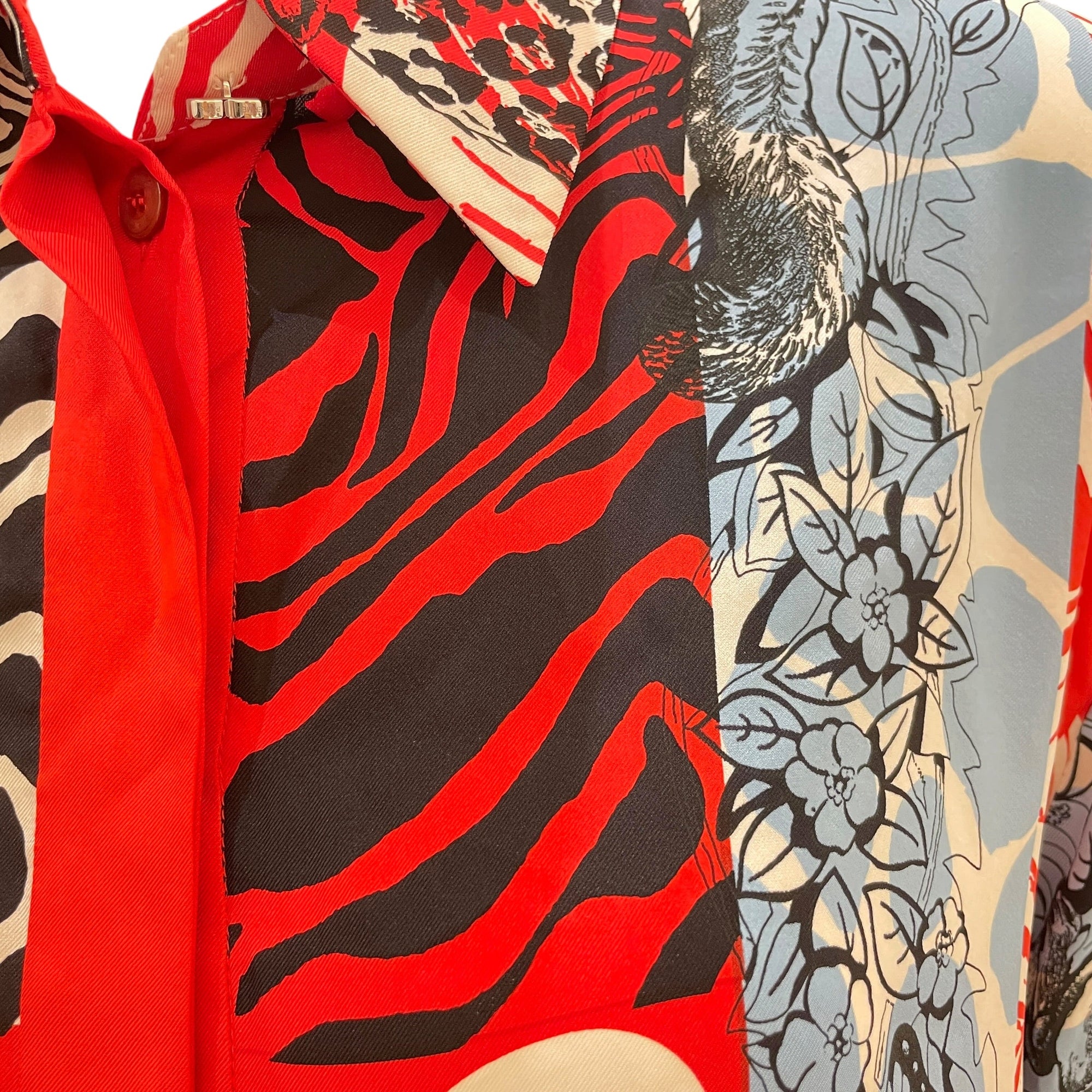 Jungle Love Silk Shirt 38 Red Ready-To-Wear CL2604-20943 3