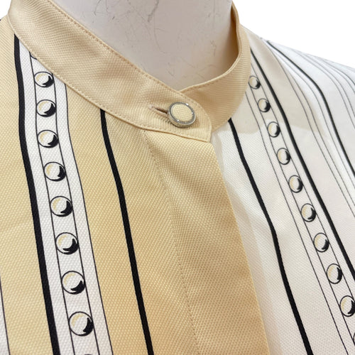 Striped Silk Blouse 38 Beige Ready-To-Wear CL2604-20948 4