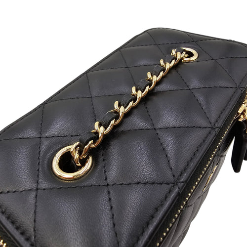 Vanity Case with Strap Black Crossbody Bag in Lambskin Gold hardware CL2604-20959 12