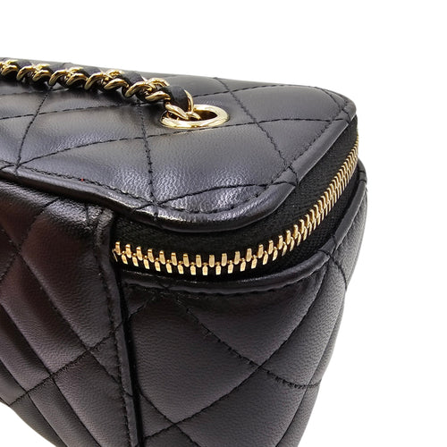 Vanity Case with Strap Black Crossbody Bag in Lambskin Gold hardware CL2604-20959 14