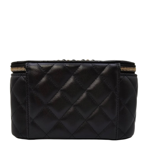 Vanity Case with Strap Black Crossbody Bag in Lambskin Gold hardware CL2604-20959 2