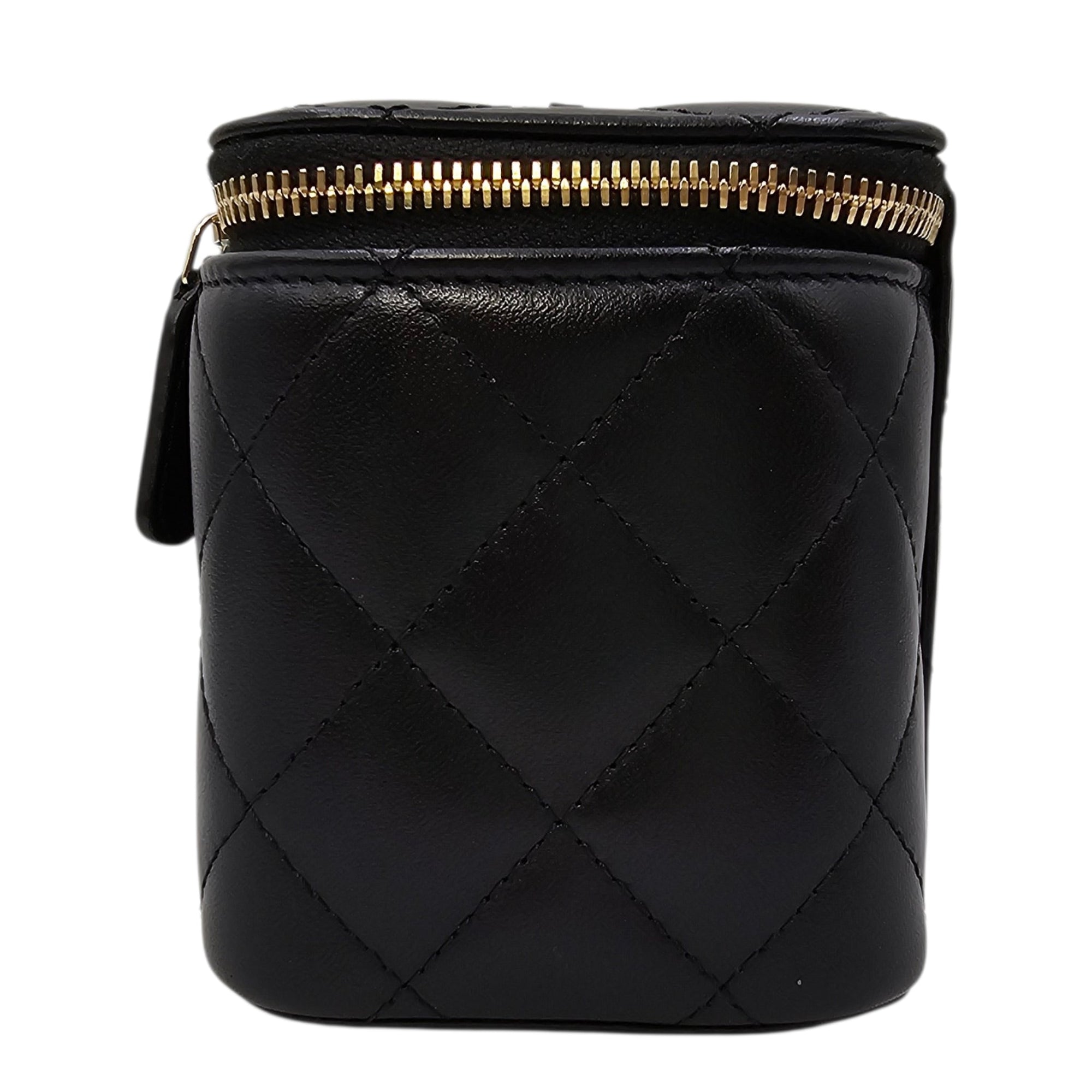 Vanity Case with Strap Black Crossbody Bag in Lambskin Gold hardware CL2604-20959 4