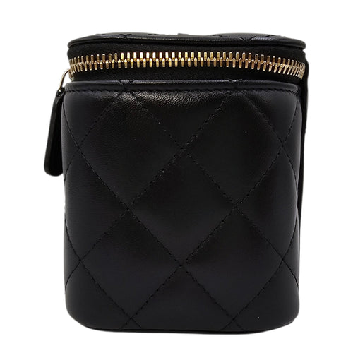 Vanity Case with Strap Black Crossbody Bag in Lambskin Gold hardware CL2604-20959 4