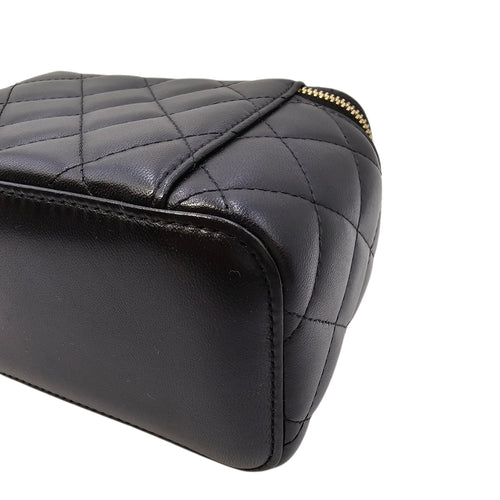 Vanity Case with Strap Black Crossbody Bag in Lambskin Gold hardware CL2604-20959 8